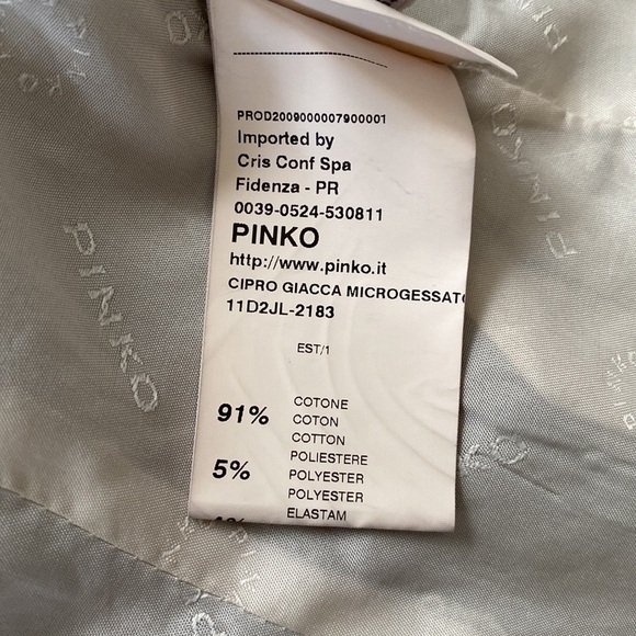 Pinko blazer with flap pockets pinstripe fitted blazer Size 4 - Picture 9 of 12